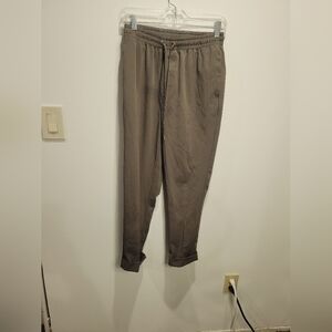 Zara women's size s green drawstring pullon pants